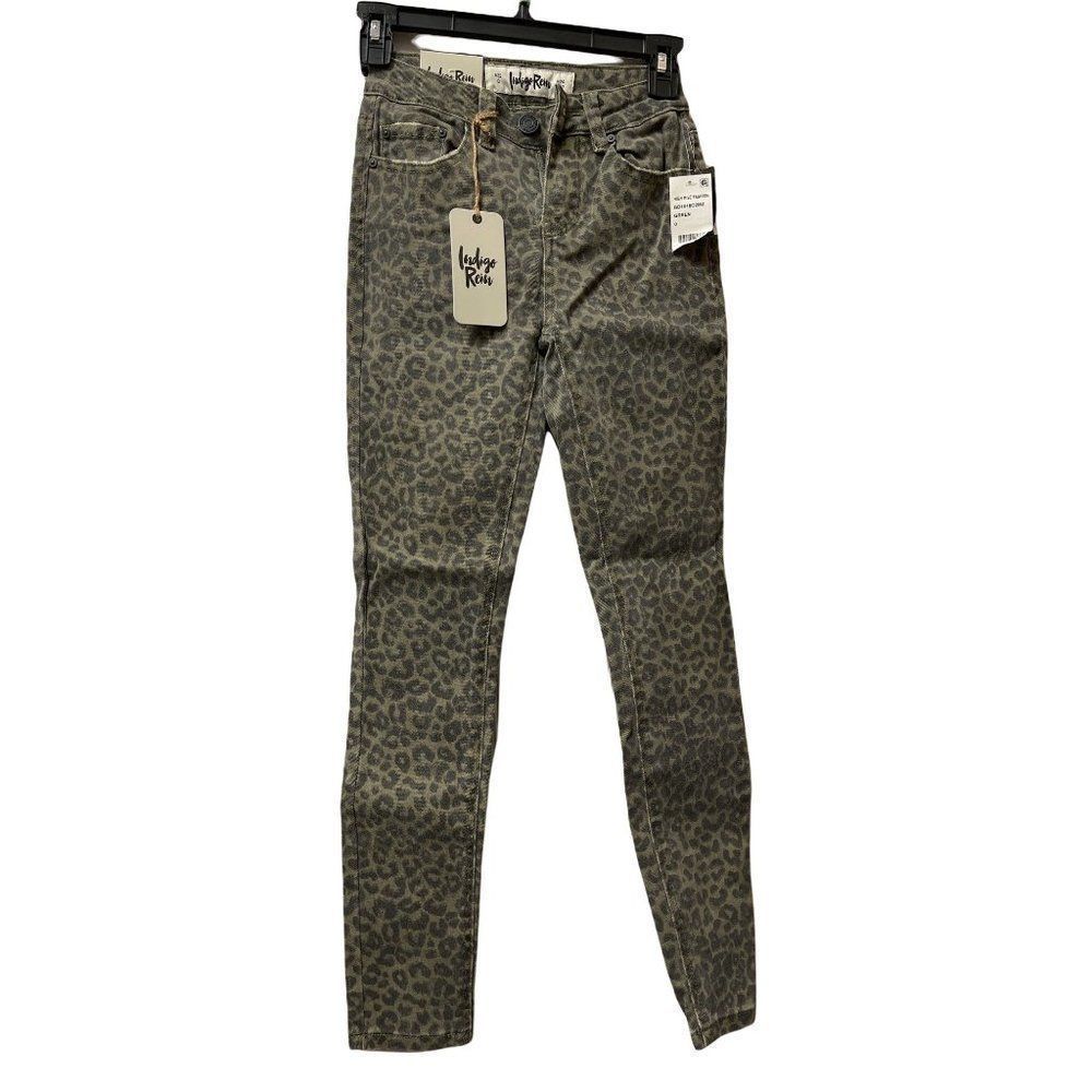 Indigo Rein animal print jeans